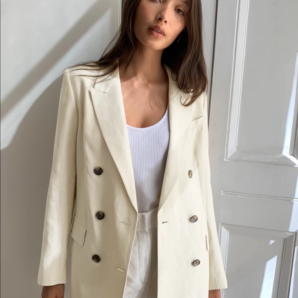 Aritzia Babaton Samuel linen blazer